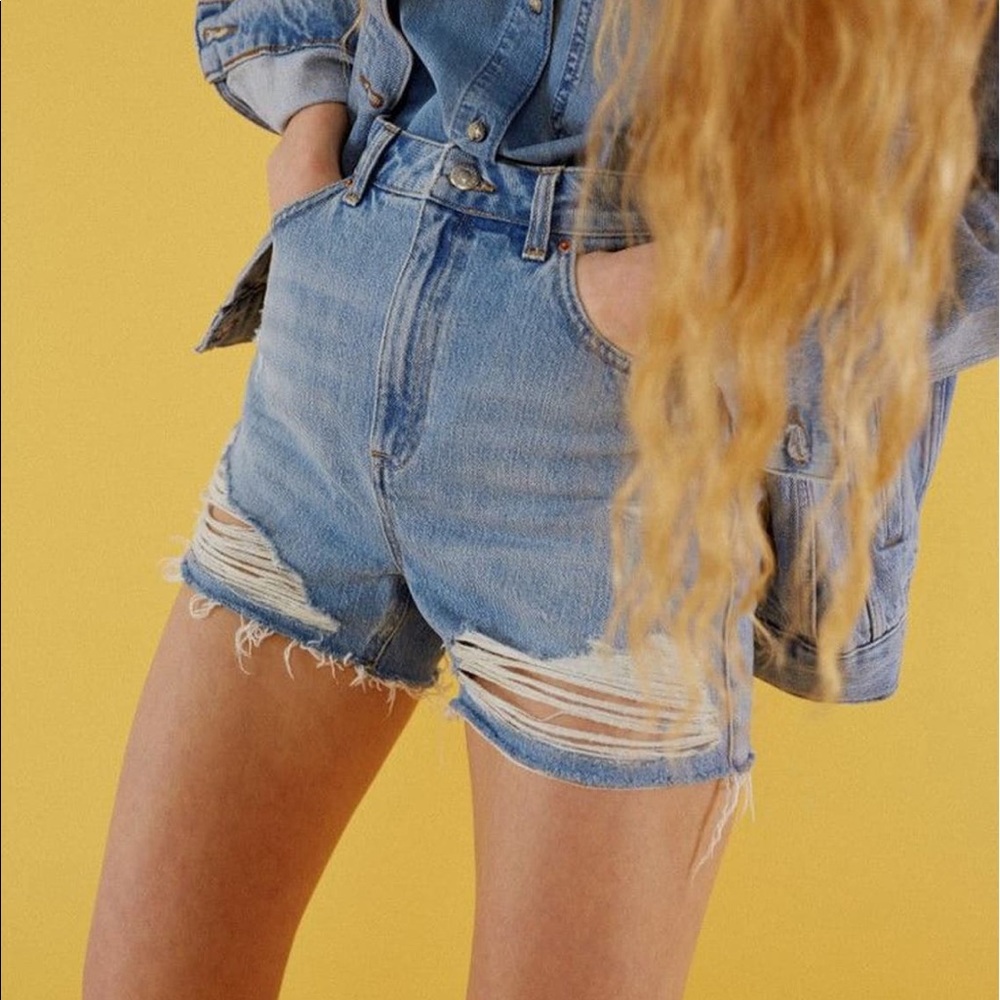 Topshop Moto Mom Jean shorts